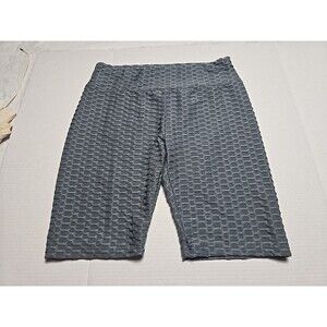 Ara Sports Bike Shorts Womens Size 1X Grey Waffle Pattern Sports Outdoors